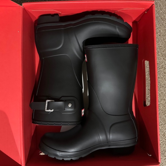 NIB black Hunter original short boots size 7 - Picture 1 of 1
